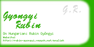 gyongyi rubin business card